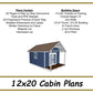 12x20 Gable Cabin Plans-TriCityShedPlans