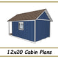 12x20 Gable Cabin Plans-TriCityShedPlans