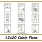 12x20 Gable Cabin Plans-TriCityShedPlans