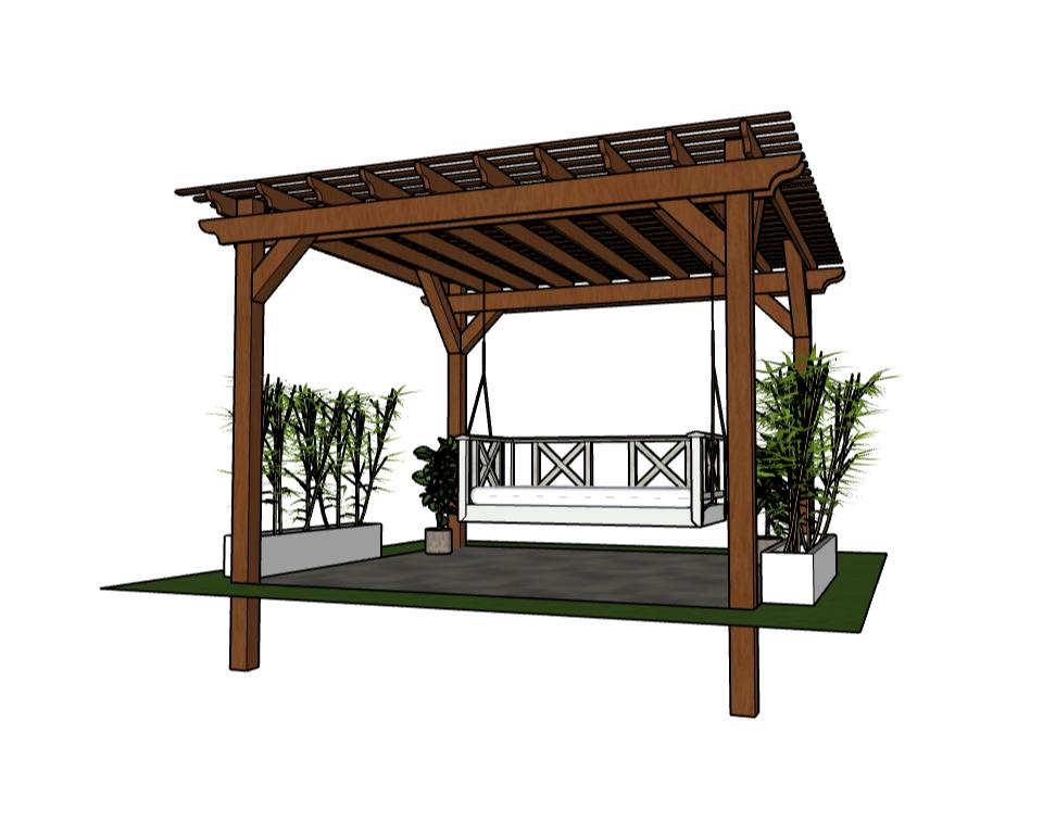 12x12 Pergola Plans-TriCityShedPlans