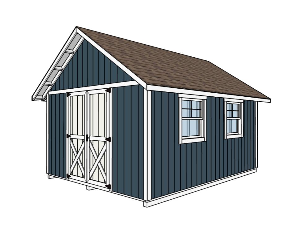 12x16 Storage Shed Plans-TriCityShedPlans