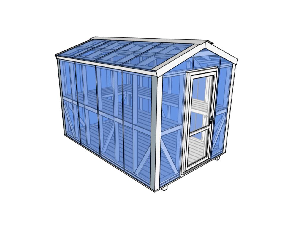 8x12 Greenhouse Plans-TriCityShedPlans