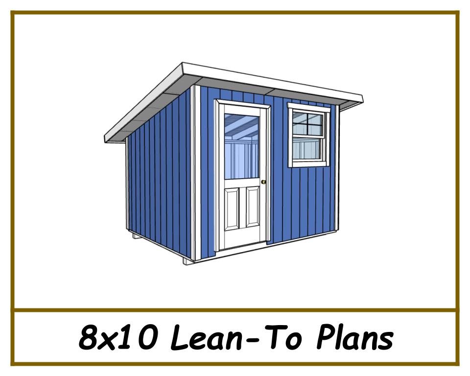 Lean-To Plans 8x10-TriCityShedPlans