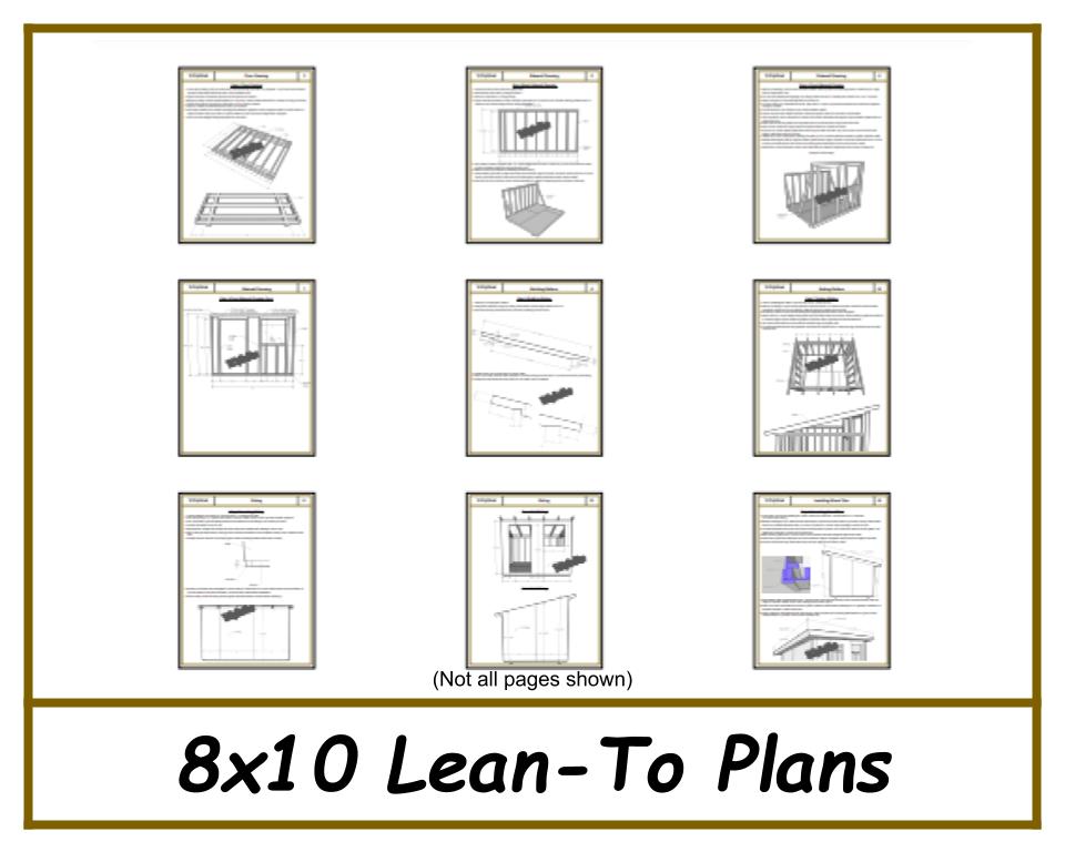 Lean-To Plans 8x10-TriCityShedPlans