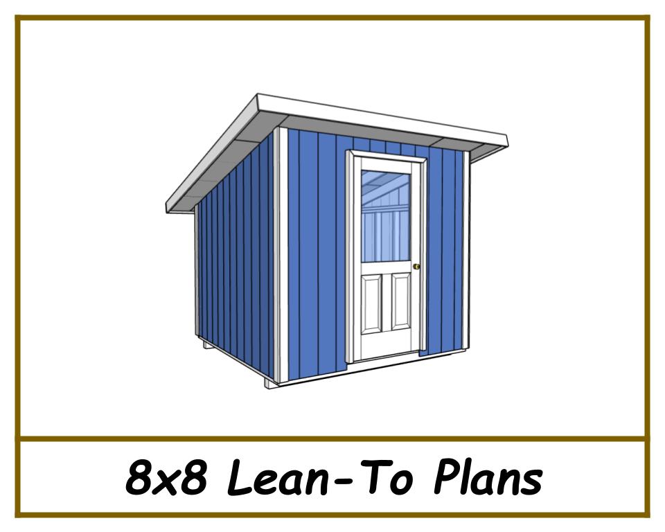 Lean-To Shed Plans 8x8-TriCityShedPlans