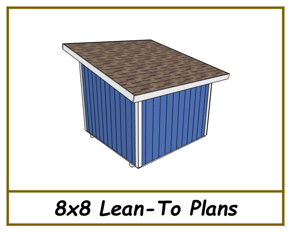 Lean-To Shed Plans 8x8-TriCityShedPlans
