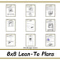 Lean-To Shed Plans 8x8-TriCityShedPlans