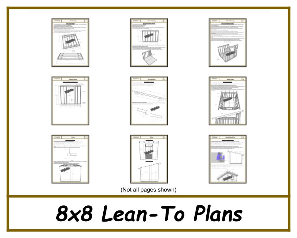 Lean-To Shed Plans 8x8-TriCityShedPlans