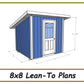 Lean-To Shed Plans 8x8-TriCityShedPlans