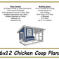 6x12 Chicken Coop Plans - PDF Download-TriCityShedPlans
