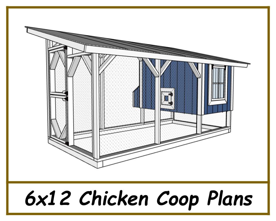 6x12 Chicken Coop Plans - PDF Download-TriCityShedPlans