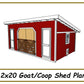 Goat/Coop Shed 12x20 Plans - PDF Download-TriCityShedPlans