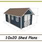 Shed Plans 10x20 - Storage Shed Plans - PDF Download