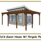 Guest House Plans w/ Pergola 12x16 - PDF Download