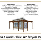 Guest House Plans w/ Pergola 12x16 - PDF Download