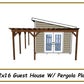 Guest House Plans w/ Pergola 12x16 - PDF Download