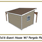 Guest House Plans w/ Pergola 12x16 - PDF Download