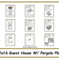 Guest House Plans w/ Pergola 12x16 - PDF Download