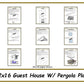 Guest House Plans w/ Pergola 12x16 - PDF Download
