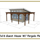 Guest House Plans w/ Pergola 12x16 - PDF Download