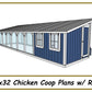 8x32 Chicken Coop Plans-TriCityShedPlans