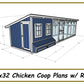 8x32 Chicken Coop Plans-TriCityShedPlans