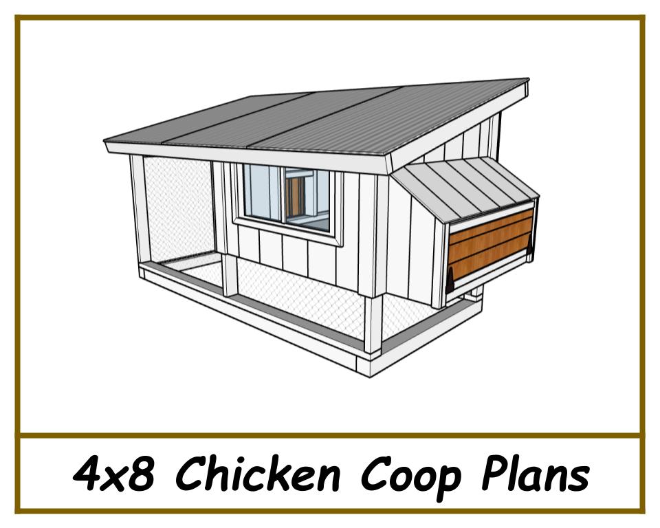 Chicken Coop 4x8 Plans - PDF Download-TriCityShedPlans