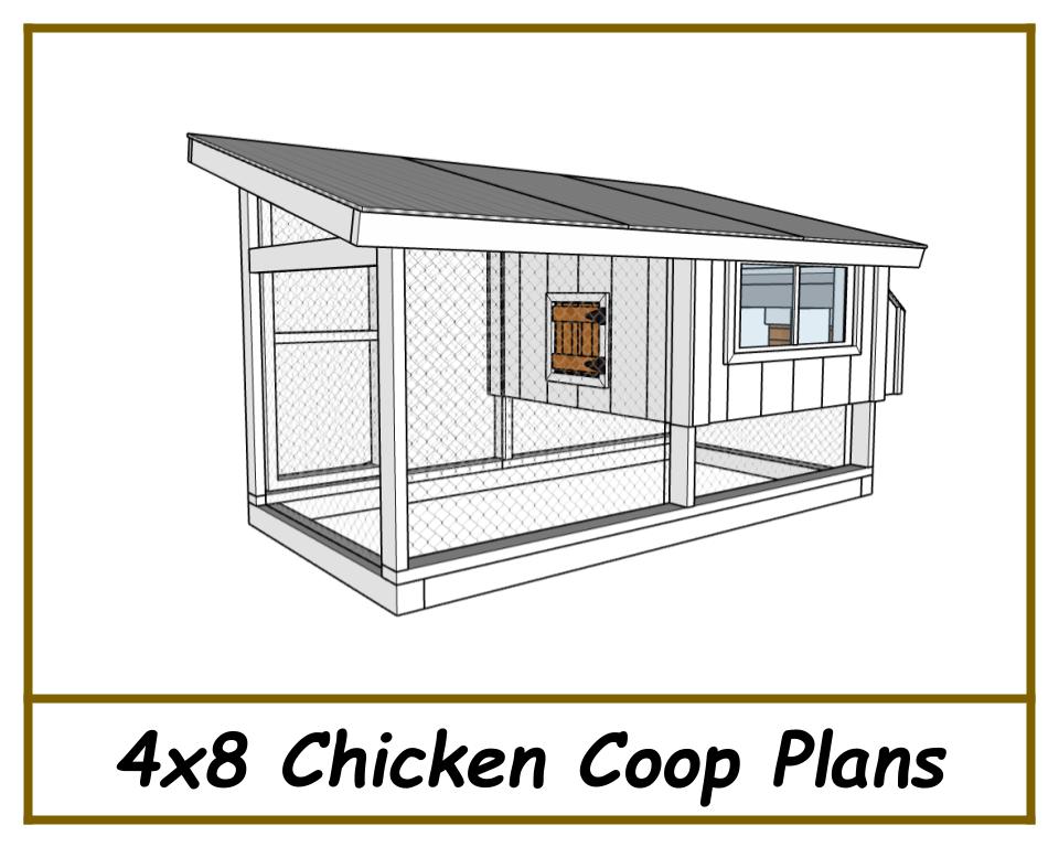 Chicken Coop 4x8 Plans - PDF Download-TriCityShedPlans