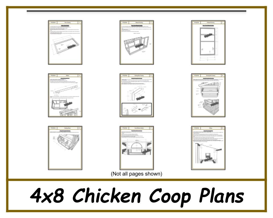 Chicken Coop 4x8 Plans - PDF Download-TriCityShedPlans