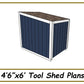 Tool Shed Plans 4'6"x6' - PDF Download-TriCityShedPlans
