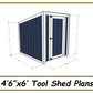Tool Shed Plans 4'6"x6' - PDF Download-TriCityShedPlans