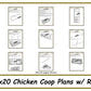 8x20 Chicken Coop Plans with Run - PDF Download