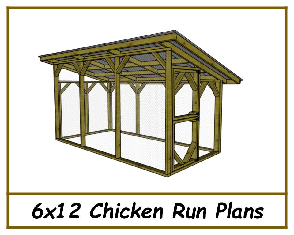 6x12 Chicken Run Plans-TriCityShedPlans