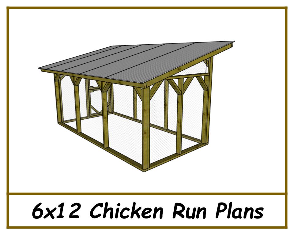 6x12 Chicken Run Plans-TriCityShedPlans