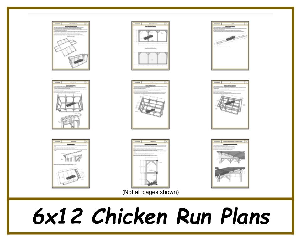 6x12 Chicken Run Plans-TriCityShedPlans
