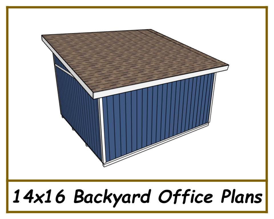 14x16 Backyard Office Plans-TriCityShedPlans