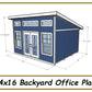 14x16 Backyard Office Plans-TriCityShedPlans
