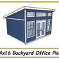14x16 Backyard Office Plans-TriCityShedPlans