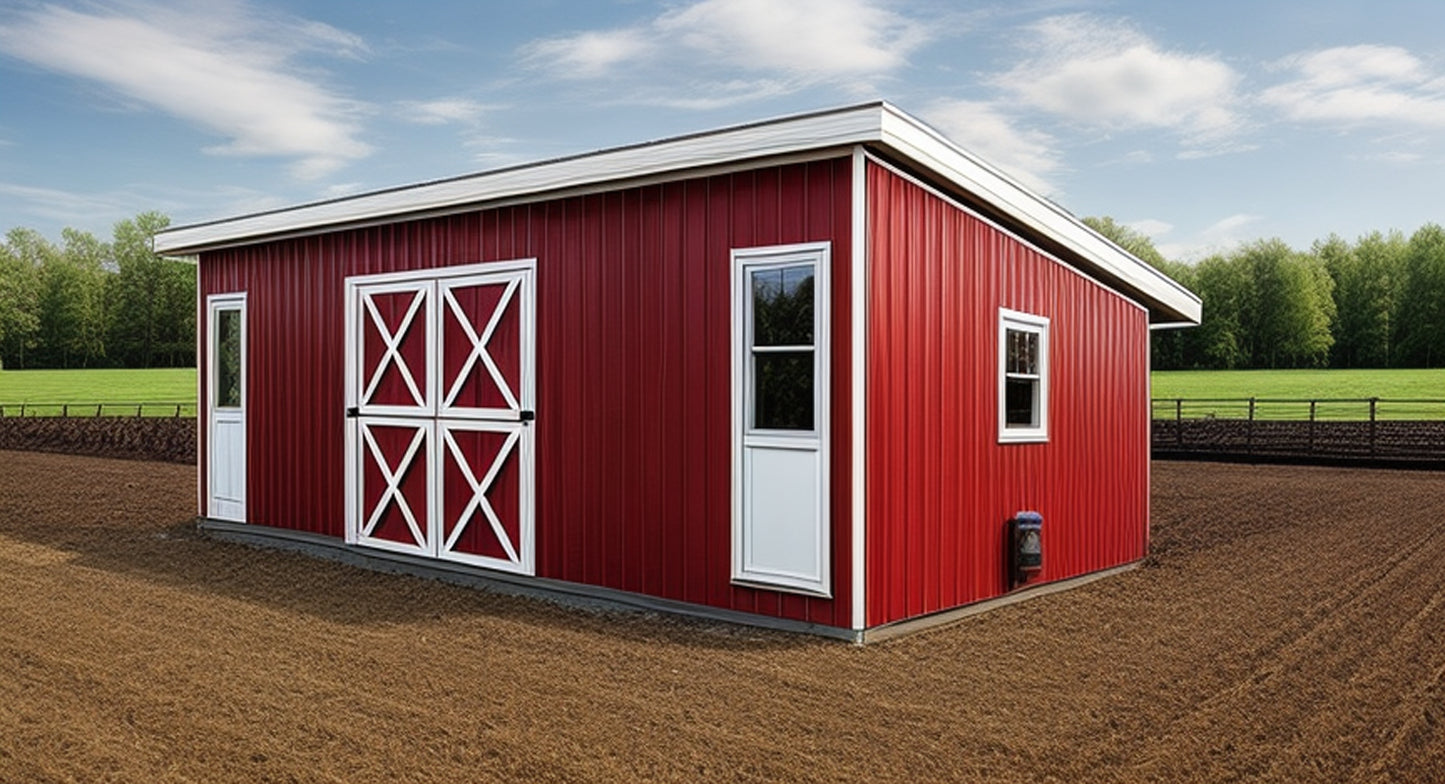 12x28 Goat Shed/Chicken Coop Combo-TriCityShedPlans