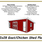 12x28 Goat Shed/Chicken Coop Combo-TriCityShedPlans