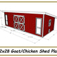 12x28 Goat Shed/Chicken Coop Combo-TriCityShedPlans