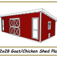 12x28 Goat Shed/Chicken Coop Combo-TriCityShedPlans