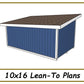 10x16 Lean-To Plans-TriCityShedPlans
