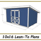 10x16 Lean-To Plans-TriCityShedPlans