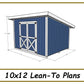 10x12 Lean-To Shed-TriCityShedPlans