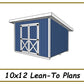 10x12 Lean-To Shed-TriCityShedPlans