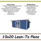10x20 Lean-To Shed Plans-TriCityShedPlans