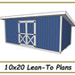 10x20 Lean-To Shed Plans-TriCityShedPlans