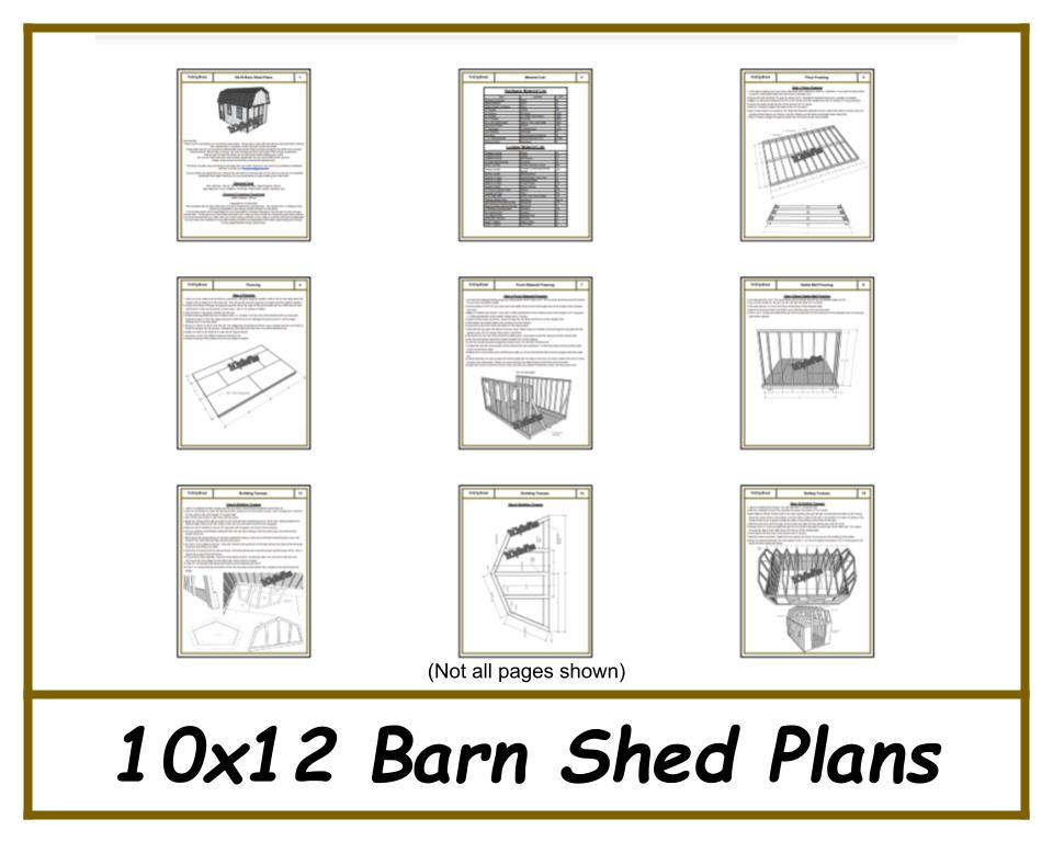 10x12 Barn Shed Plans-TriCityShedPlans