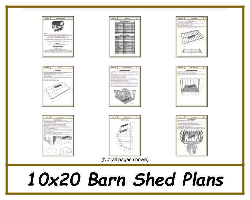 10x20 Barn Shed Plans-TriCityShedPlans